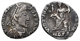 Honorio. Silicua. 397-402 d.C. Milán. (Spink-20968). (Ric-1228). Ag. 1,15 g. Recortada. Tono. MBC+. Est...65,00. English: Honorius. Silicua. 397-402 d...