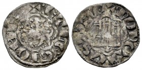 Reino de Castilla y León. Alfonso X (1252-1284). Novén. Coruña. (Bautista-395). Ve. 0,70 g.  Con venera bajo el castillo. MBC-. Est...18,00. English: ...