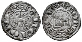 Reino de Castilla y León. Alfonso X (1252-1284). Novén. Sevilla. (Bautista-400 variante). Ve. 0,84 g. Con S con punto bajo el castillo. MBC. Est...25,...