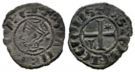 Reino de Castilla y León. Sancho IV (1054-1076). Seisen. León. (Bautista-443.1). Ve. 0,66 g. Con estrella y L en 2º y 3º cuadrante. MBC. Est...20,00. ...