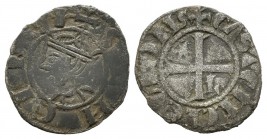 Reino de Castilla y León. Sancho IV (1054-1076). Seisen. Murcia. (Bautista-444). Ve. 0,52 g. Con estrella y H en el 1º y 4º cuadrante . MBC-. Est...25...