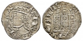 Reino de Castilla y León. Alfonso XI (1312-1350). Cornado. Burgos. (Bautista-471 variante). Ve. 0,67 g. B y estrella sobre las torres del castillo. Ro...