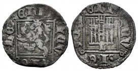 Reino de Castilla y León. Enrique II (1368-1379). Novén. León. (Bautista-680). Ve. 1,02 g. Con L bajo el castillo. MBC-. Est...25,00. English: Kingdom...