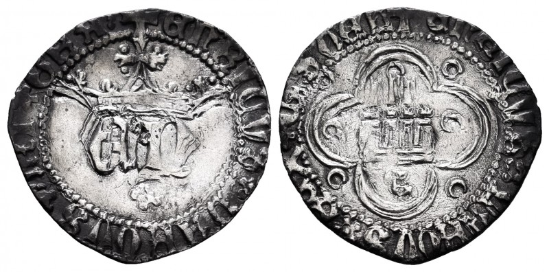 Reino de Castilla y León. Enrique IV (1454-1474). 1/2 real. Sevilla. (Bautista-9...