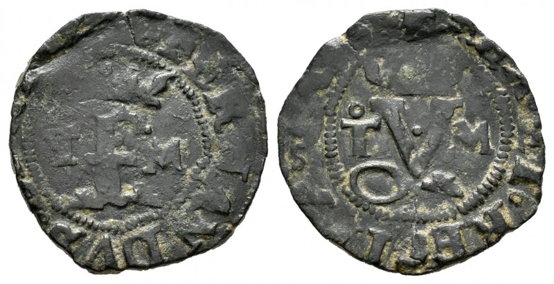 Fernando e Isabel (1474-1504). Blanca. Toledo. (Cal 2019-tipo 8). Ae. 1,45 g. Si...