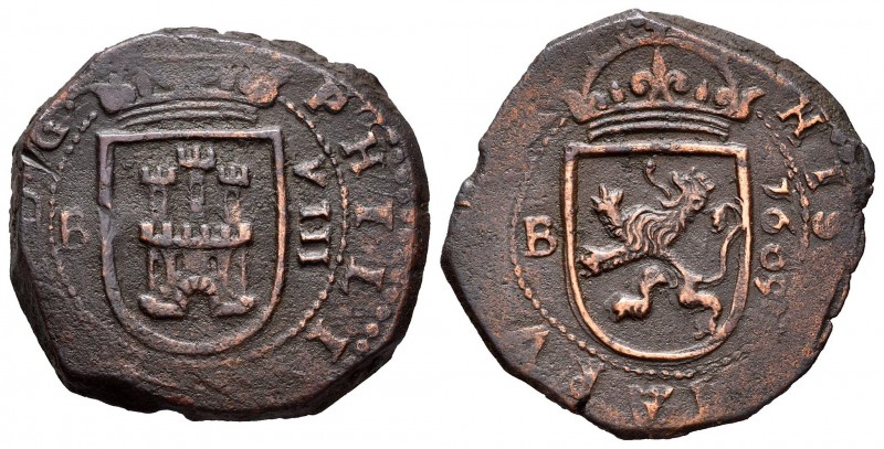 Felipe III (1598-1621). 8 maravedís. 1605. Burgos. (Cal 2019-293). (Jarabo-Sanah...