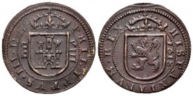 Felipe III (1598-1621). 8 maravedís. 1618. Segovia. (Cal 2019-338). (Jarabo-Sanahuja-D228). Ae. 6,60 g. MBC+. Est...30,00. English: Philip III (1598-1...