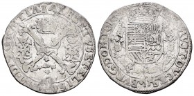 Alberto e Isabel (1598-1621). 1/4 patagón. Tournai. (Vanhoudt-621 TO). (Vti-273). Ag. 6,43 g. BC+. Est...40,00. English: Albert and Elizabeth (1598-16...