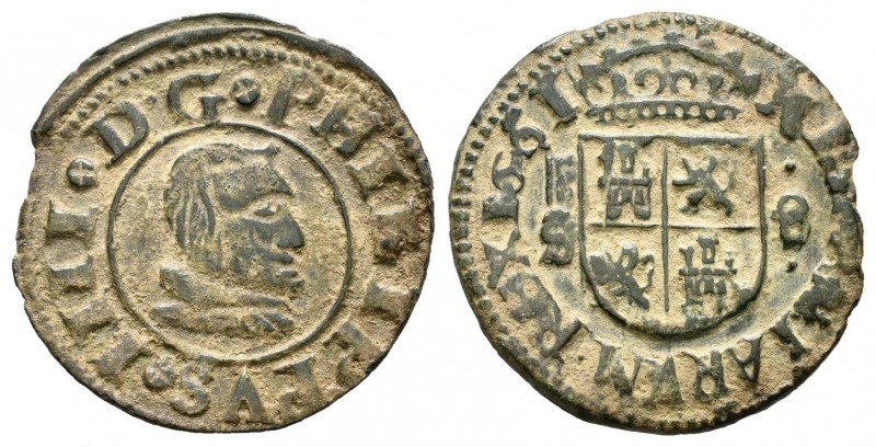 Felipe IV (1621-1665). 8 maravedís. 1661. Segovia. S. (Cal 2008-1507). (Jarabo-S...