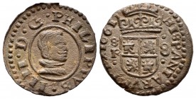 Felipe IV (1621-1665). 8 maravedís. 1661. Sevilla. R. (Cal 2019-405). (Jarabo-Sanahuja-M630). Ae. 1,85 g. MBC+. Est...30,00. English: Philip IV (1621-...