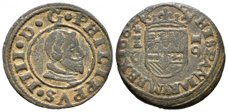 Felipe IV (1621-1665). 16 maravedís. 1662. Cuenca. (Cal 2019-456). (Jarabo-Sanah...