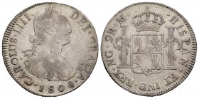 Carlos IV (1788-1808). 2 reales. 1800. Guatemala. M. (Cal 2019-558). Ag. 6,58 g. BC. Est...60,00. English: Charles IV (1788-1808). 2 reales. 1800. Gua...