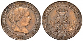 Isabel II (1833-1868). 5 céntimos de escudo. 1867. Sevilla. OM. (Cal 2019-261). Ae. 12,37 g. MBC+/EBC-. Est...40,00. English: Elizabeth II (1833-1868)...