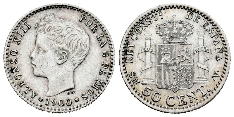 Alfonso XIII (1886-1931). 50 céntimos. 1900*0-0. Madrid. SMV. (Cal 2008-60). (Ca...