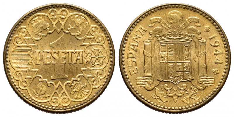 Estado Español (1936-1975). 1 peseta. 1944. Madrid. (Cal 2019-44). 3,38 g. SC-. ...