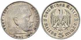 Alemania. 5 marcos. 1936. Stuttgart. F. (Km-86). Ag. 13,69 g. EBC. Est...12,00. English: Germany. 5 marcos. 1936. Stuttgart. F. (Km-86). Ag. 13,69 g. ...