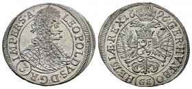 Austria. Leopold I. 3 kreuzer. 1696. Praga. GE. (Km-590). Ag. 1,90 g. Brillo original. EBC. Est...35,00. English: Austria. Leopold I. 3 kreuzer. 1696....