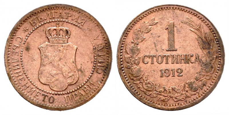 Bulgaria. Ferdinand I. 1 stotinka. 1912. (Km-22.2). Ae. 1,03 g. MBC. Est...10,00...