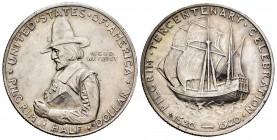 Estados Unidos. 1/2 dollar. 1920. Philadelphia. (Km-147.1). Ag. 12,55 g. III Centenario de "PILGRIM". EBC. Est...45,00. English: United States. 1/2 do...
