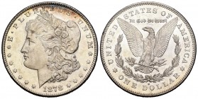 Estados Unidos. 1 dollar. 1878. San Francisco. S. (Km-110). Ag. 26,71 g. Brillo original. EBC+. Est...40,00. English: United States. 1 dollar. 1878. S...