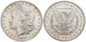 Estados Unidos. 1 dollar. 1883. Nueva Orleans. O. (Km-110). Ag. 26,68 g. Brillo original. EBC+. Est...35,00. English: United States. 1 dollar. 1883. N...