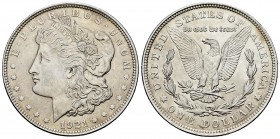 Estados Unidos. 1 dollar. 1921. Philadelphia. (Km-110). Ag. 2671,00 g. Ligeramente limpiada. EBC-. Est...30,00. English: United States. 1 dollar. 1921...