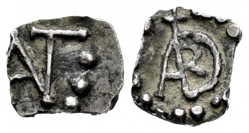 Francia. Antenor II. Denario Merovingio. 715-726 . Arles. (Belfort-291). Ag. 0,7...