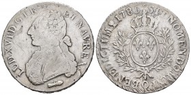 Francia. Louis XVI. 1 ecu. 1785. Perpignan. Q. (Km-564). Ag. 28,92 g. BC+/MBC-. Est...40,00. English: France. Louis XVI. 1 ecu. 1785. Perpignan. Q. (K...