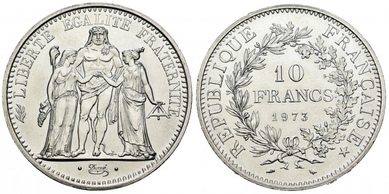 Francia. 10 fancos. 1973. (Gad-813). Ag. 25,12 g. SC. Est...25,00. English: Fran...