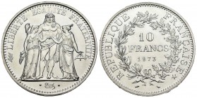 Francia. 10 fancos. 1973. (Gad-813). Ag. 25,12 g. SC. Est...25,00. English: France. 10 fancos. 1973. (Gad-813). Ag. 25,12 g. UNC. Est...25,00.