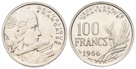 Francia. 100 francos. 1956. (Km-919.1). (Gad-897). Cu-Ni. 6,05 g. SC-. Est...30,00. English: France. 100 francos. 1956. (Km-919.1). (Gad-897). 6,05 g....