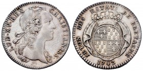 Francia. Louis XV. Jetón. 1742. Ag. 6,69 g. Estados de Bretaña. MBC. Est...40,00. English: France. Louis XV. Jetón. 1742. Ag. 6,69 g. Estados de Breta...