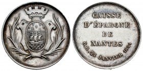Francia. Jetón. 1821. Nantes. Ag. 8,86 g. Caisse d'Épargne de Nantes. Brillo original. EBC-. Est...30,00. English: France. Jetón. 1821. Nantes. Ag. 8,...