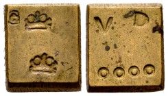 Ponderal francés con D en reverso. Ae. 6,46 g. MBC+. Est...35,00. English: Ponderal francés con D en reverso. Ae. 6,46 g. Choice VF. Est...35,00.