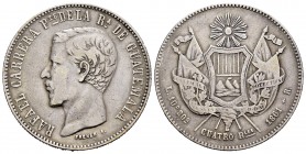 Guatemala. 4 reales. 1861. R. (Km-136). Ag. 12,09 g. Escasa. BC+. Est...40,00. English: Guatemala. 4 reales. 1861. R. (Km-136). Ag. 12,09 g. Scarce. C...