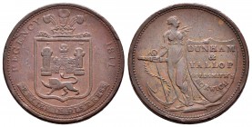 Gran Bretaña. George III. 1/2 penny - Token. 1811. Norwich. Dunham-Yallop. (Withers-914). Ae. 8,37 g. Golpecitos en el canto. MBC. Est...30,00. Englis...