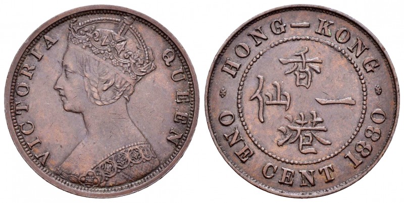 Hong Kong. Victoria. 1 centavo. 1880. (Km-4.3). Ae. 7,52 g. EBC-. Est...20,00. E...