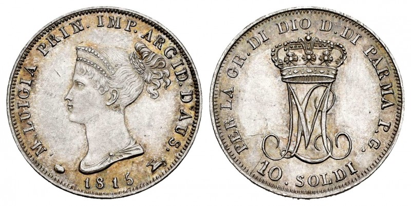 Italia. Ducado de Parma. Maria Luigia. 10 soldi. 1815. (Km-C27). (Pagani-10). (M...