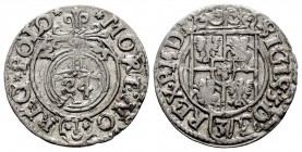 Polonia. Segismundo III. 1/24 thaler (3 plozer). 1623. (Km-41). Ag. 1,20 g. MBC. Est...15,00. English: Poland. Sigismund III. 1/24 thaler (3 plozer). ...