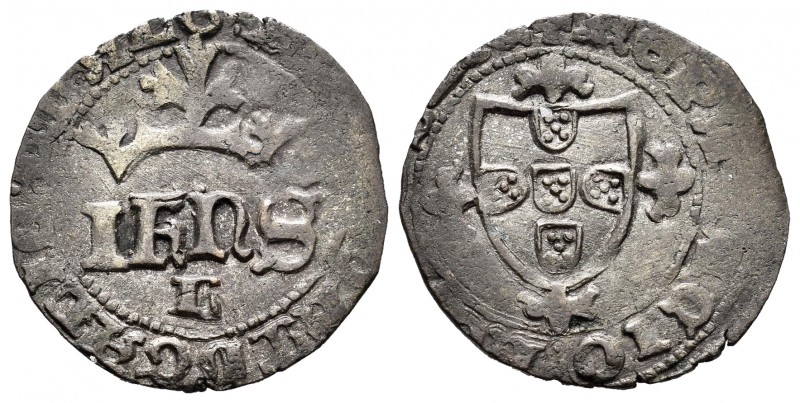 Portugal. Joao I. 1/2 real cruzado. Lisboa. L. (Gomes-34.02). Ag. 1,84 g. MBC. E...