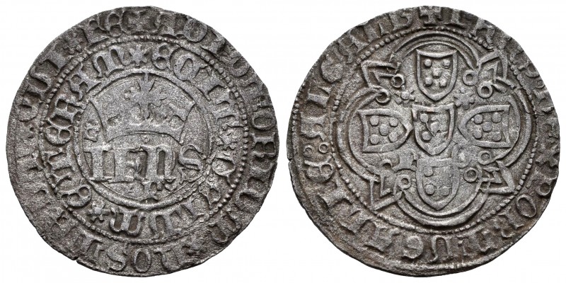 Portugal. Joao I. 10 sueldos. (1385-1433). Oporto. (Gomes-46.06). Ve. 2,64 g. P ...