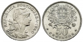 Portugal. 50 centavos. 1940. (Km-577). (Gomes-20.08). Cu-Ni. 4,48 g. SC-. Est...45,00. English: Portugal. 50 centavos. 1940. (Km-577). (Gomes-20.08). ...