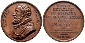 Fernando VII (1808-1833). Medalla. 1821. Ae. 45,84 g. Centenario de Hernán Cortés. Diámetro 41 mm. SC-. Est...100,00. English: Ferdinand VII (1808-183...