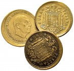 Lote de 3 piezas de 1 peseta del Estado español, todas desplazadas. A EXAMINAR. EBC-/EBC. Est...30,00. English: Lote de 3 piezas de 1 peseta del Estad...