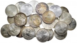 Francia. Lote de 27 piezas de 100 francos de plata franceses conmemorativas, 1982 (5), 1983 (2), 1984 (5), 1985 (4), 1986 (6), 1993 (5). A EXAMINAR. E...