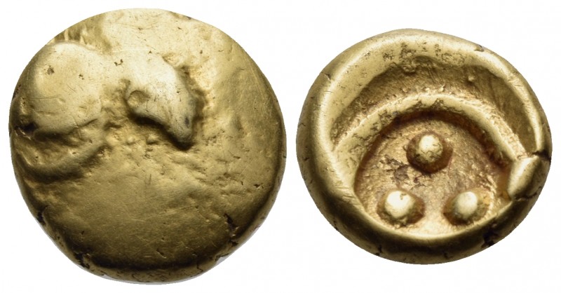 CELTIC, Central Europe. Vindelici. Early 1st century BC. 1/4 Stater (Gold, 10 mm...