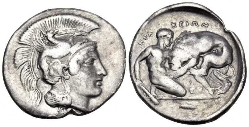 LUCANIA. Herakleia. Circa 390-340 BC. Nomos (Silver, 23.5 mm, 7.60 g, 5 h), circ...