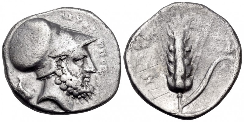 LUCANIA. Metapontum. Circa 340-330 BC. Nomos or Didrachm (Silver, 21.5 mm, 7.81 ...