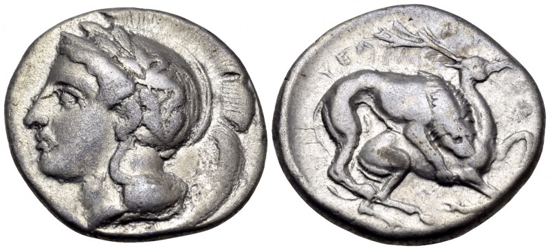 LUCANIA. Velia. Circa 440/35-400 BC. Didrachm (Silver, 22 mm, 7.63 g, 5 h). Head...