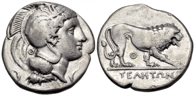 LUCANIA. Velia. Circa 340-334 BC. Didrachm or nomos (Silver, 21 mm, 7.45 g, 2 h)...